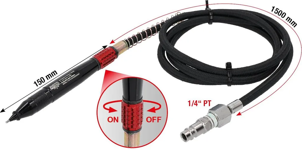 Crayon de gravure pneumatique : solution de marquage anti-vibration Pro