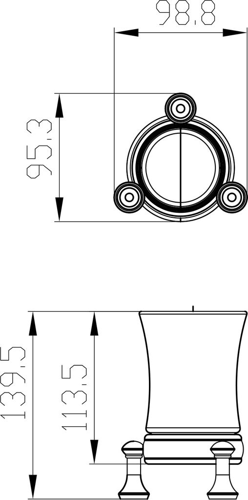 PaulGurkes Zahnputzbecher Standbecher Nostalgie Retro Keramik