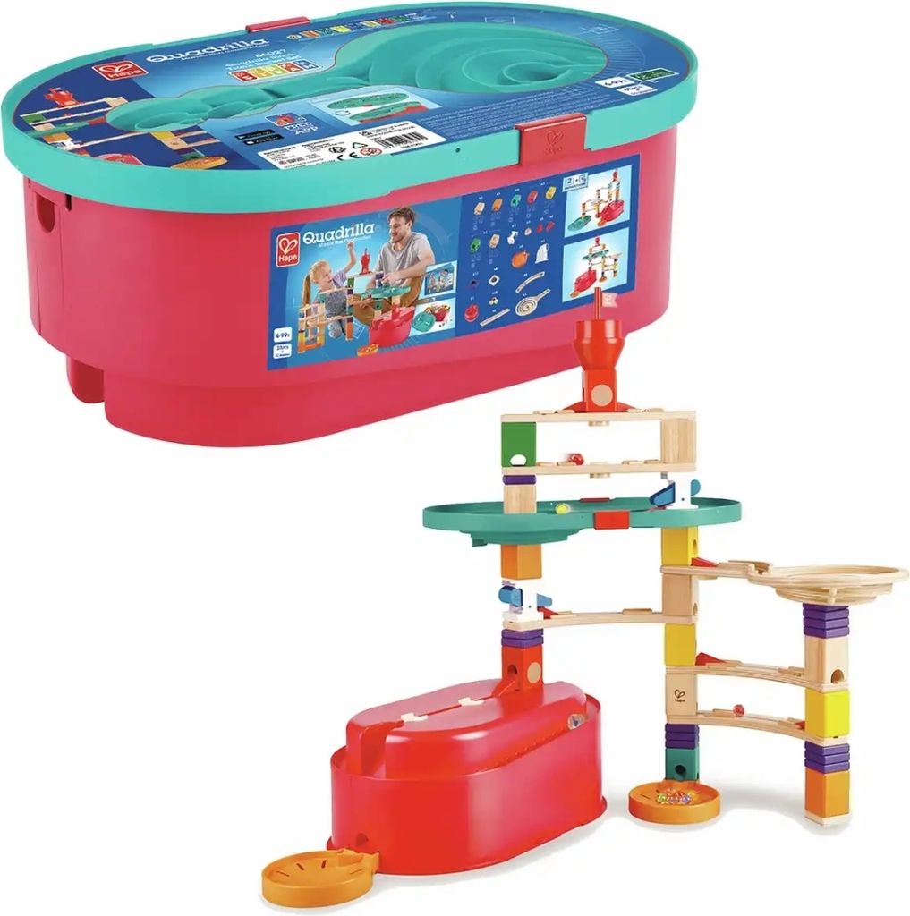 Hape 10209606 Pista di marmo con kit contenitore Quadrilla Immagine del prodotto 