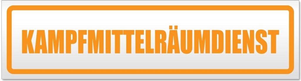 Kiwistar Kampfmittelräumdienst Magnetschild Schild magnetisch - 30cm Orange - Magnetfolie für Auto PKW Kfz