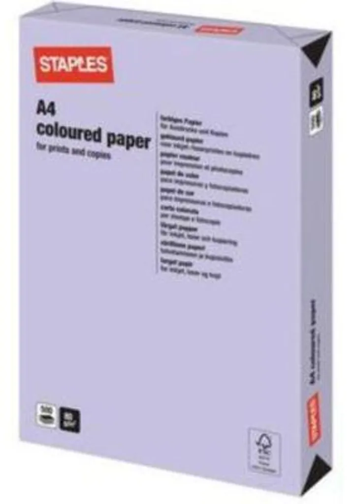 Papier violet intense A4 500 feuilles, pack économique de 5 rames 80g