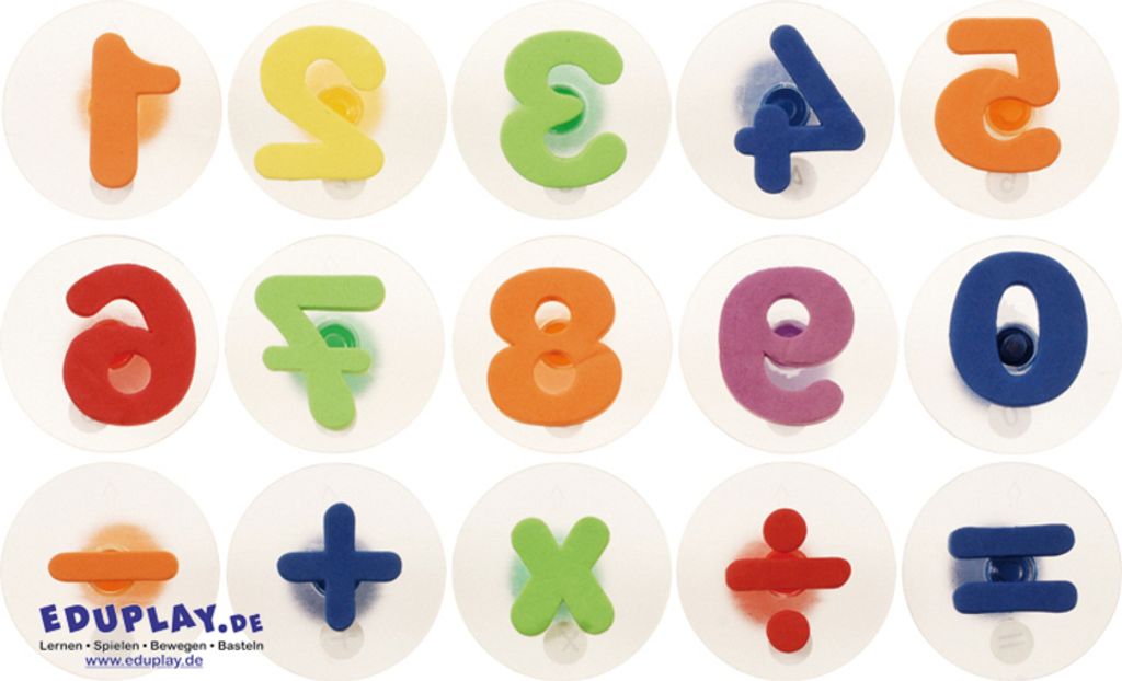 EDUPLAY 220137 Stempel Zahlen bunt, mehrfarbig, 15-teilig Produktbild 