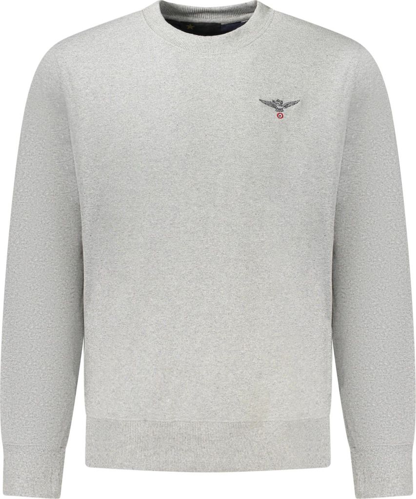 Nachhaltiges Herren-Sweatshirt mit Logo-Stickerei, Grau
