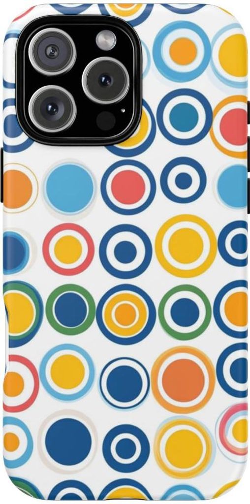Buntes Kreismuster – Hülle Kompatibel mit iPhone 16 Pro Max