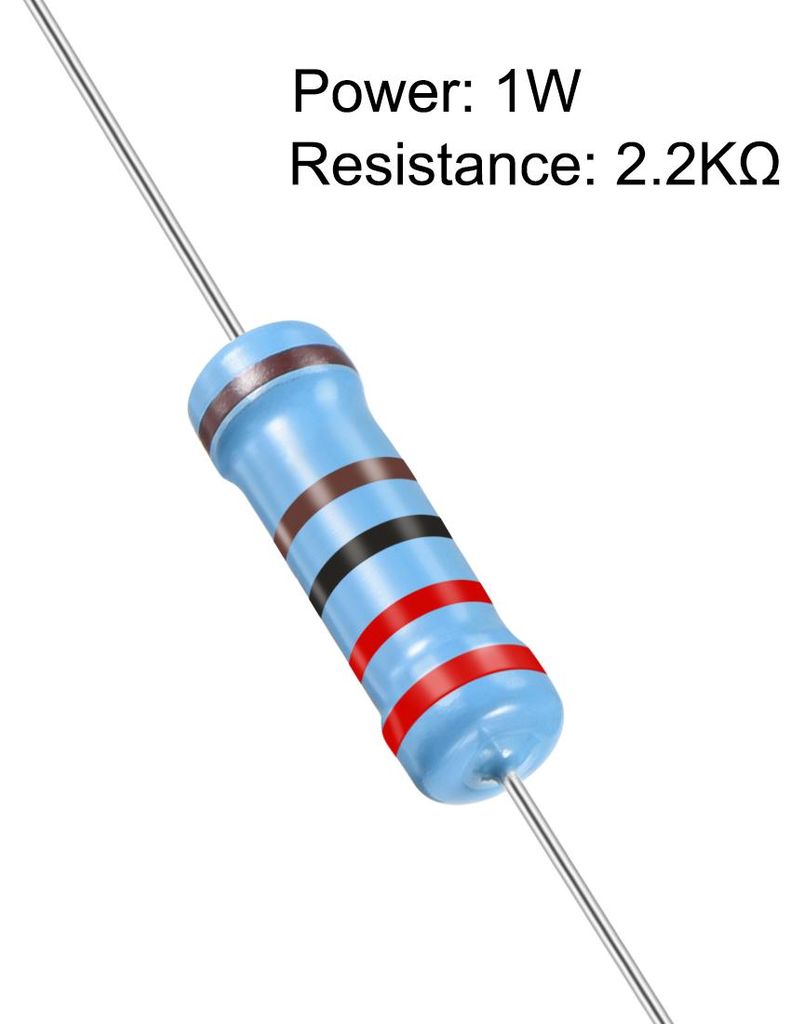 30 Stk.Metall Film Resistors 2.2K ohm 1W 1% Toleranz 5 Farbe Band de
