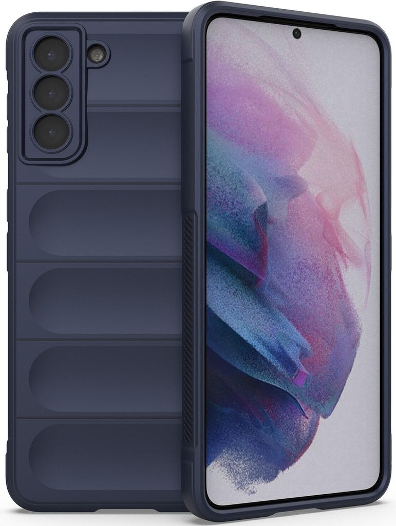 Samsung S21+ 5G Hülle, Weich TPU Silikon Stossfest Anti-rutsch Schutzhülle für Samsung Galaxy S21 Plus 5G Dunkelblau