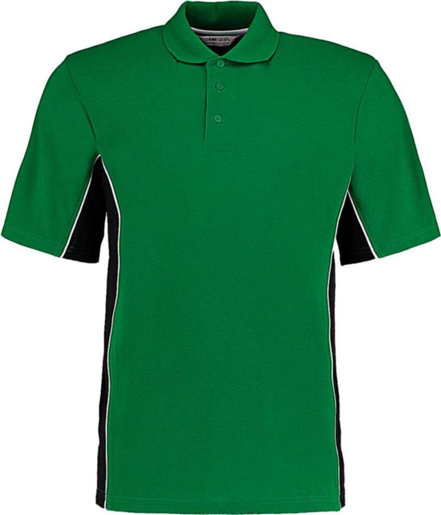 Gamegear Track Herren Sport Fitness Training Polo Shirt, Größe:L, Farbe:Black/Red/White
