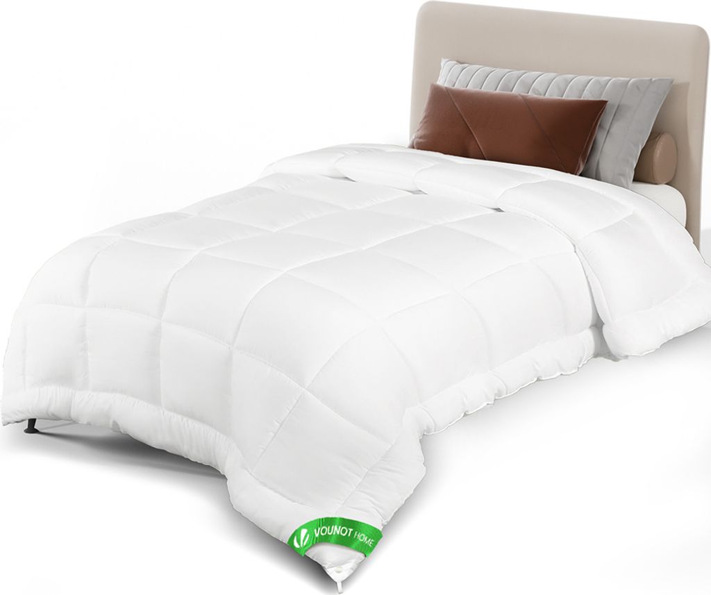 VOUNOT Bettdecke 135x200 cm, 4 Jahreszeiten Daunendecke 300GSM Füllung