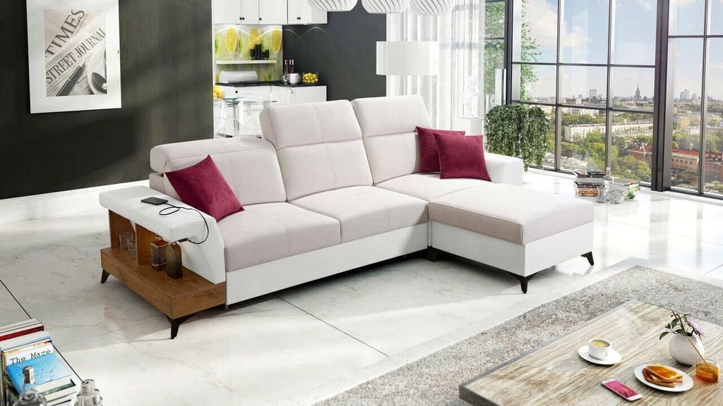Ecksofa Billie I, hat zwie USB-Anschluss Casablanca2301+ekji