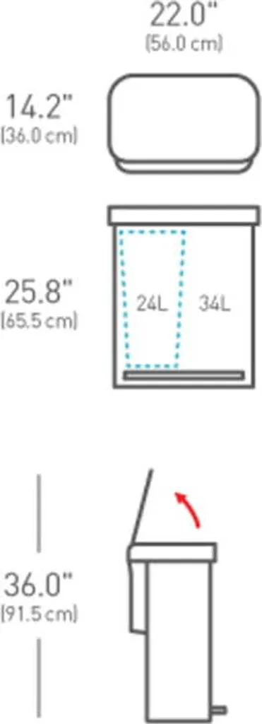 Poubelle à Pédale Simplehuman avec Double Compartiment Silent Close - 17