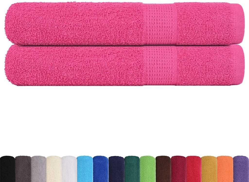 vidaXL Saunatücher FROGN 2 Stk. Rosa 80x200 cm 360 g/m²