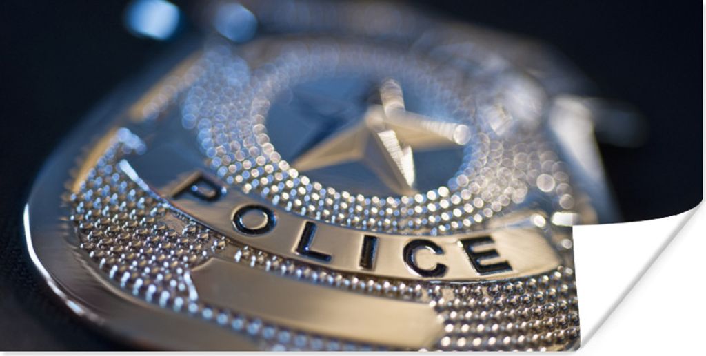 MuchoWow Poster Polizeiabzeichen 160x80 cm - Foto Poster