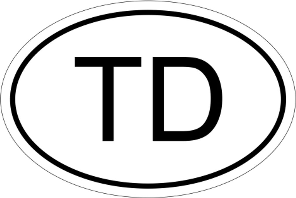Kiwistar - Autoaufkleber - 10x6,6 cm - außen klebend - Tschad TD 10 x 6,6cm Autoaufkleber Sticker Aufkleber KFZ Flagge Fahne