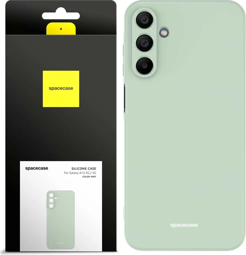 Coque silicone Galaxy A15 4G / 5G Vert SPACECASE antichoc avec rebords