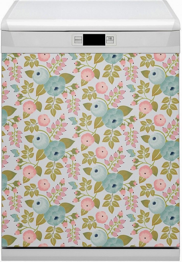 Magnetmatte Geschirrspüle Abwaschbar Küche Magnete Dekor 60x80 cm - Frühlingsblumen