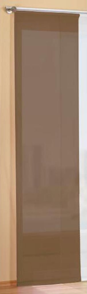Preisgünstiger Flächenvorhang Schiebegardine, transparent, unifarben, mit Zubehör, 245x60, Nougat, 85589