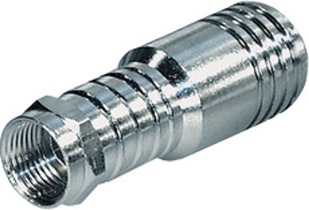 Transmedia F-Stecker, Crimp; Crimp-Typ mit festem Crimpring Produktbild 