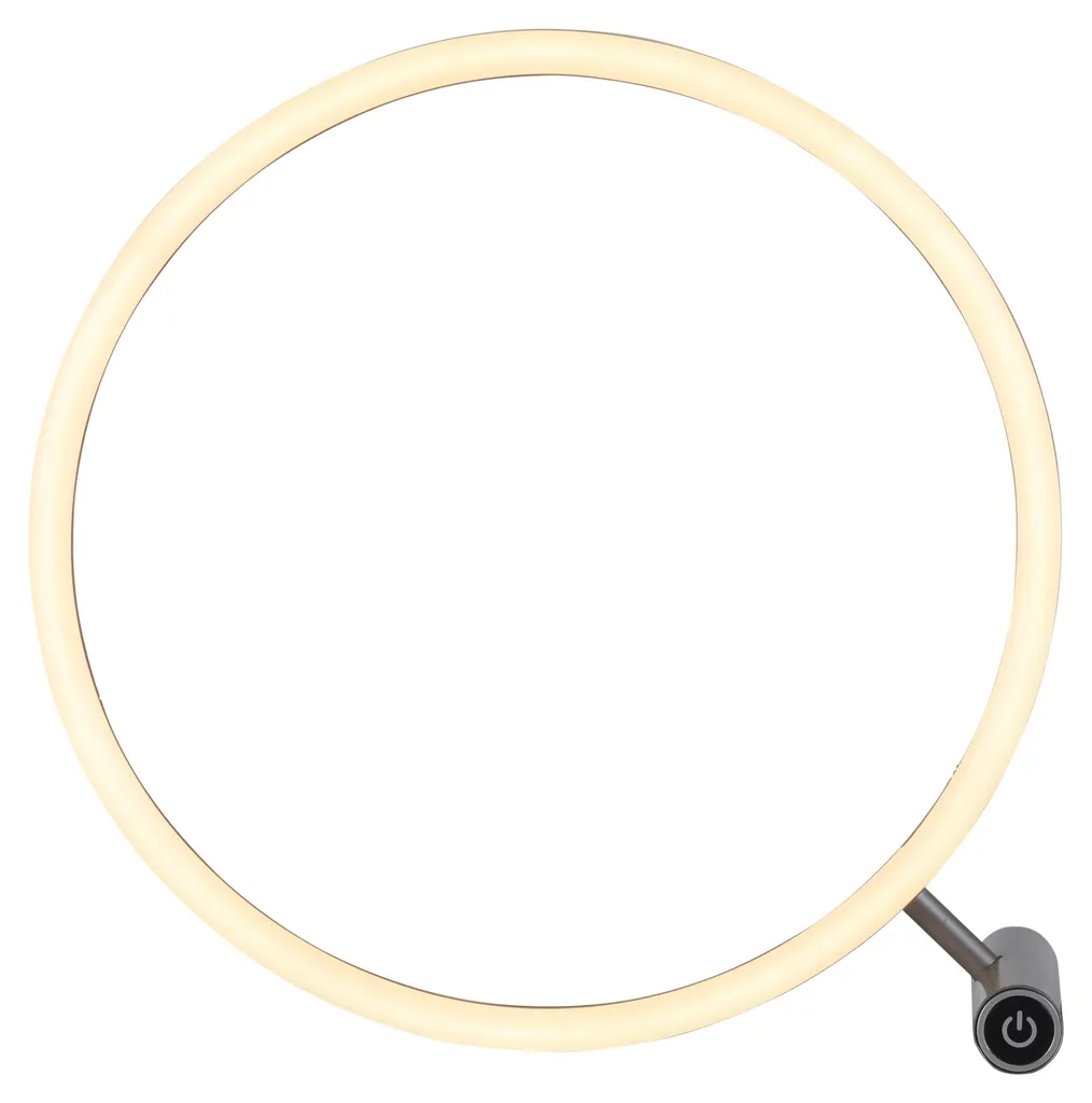 Lampe de bureau LED design cercle 28 cm tactile pour lecture et travail