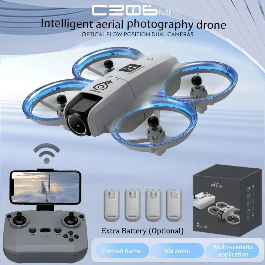 Drone télécommandé compact CZ06 avec caméra et évitement d'obstacles - 3