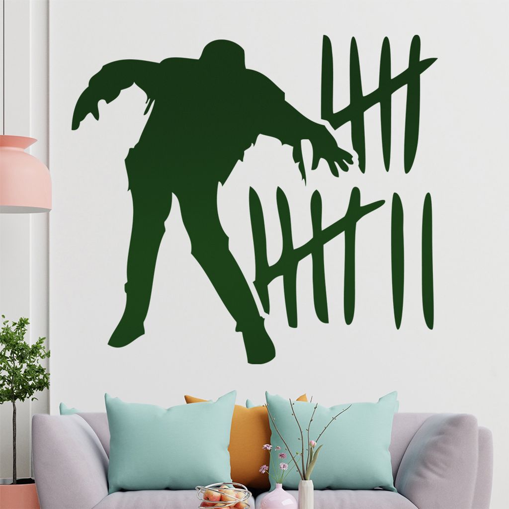 KIWISTAR Zombie Hunter Counter - Liste Treffer Wandtattoo in 6 Größen - Wandaufkleber Wall Sticker - Dekoration, Küche, Wohnzimmer, Schlafzimmer...