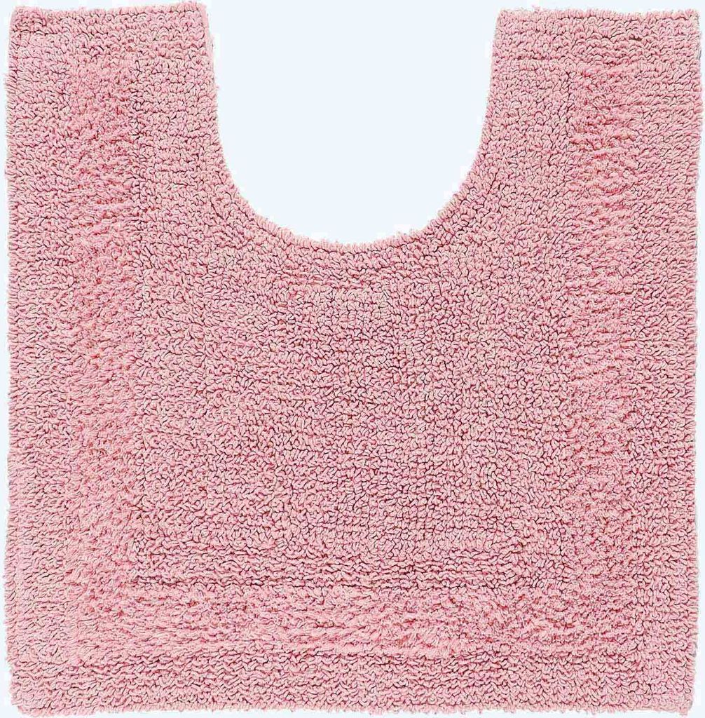 HOMESCAPES WC-Vorleger rosa 50x55 cm aus 100% Baumwolle
