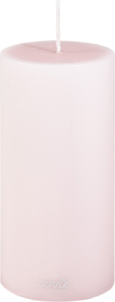 Sovie CANDLES Stumpenkerze in Rosa Ø 70 mm x H 150 mm, Brenndauer ca. 82 Std. - 1 Stück