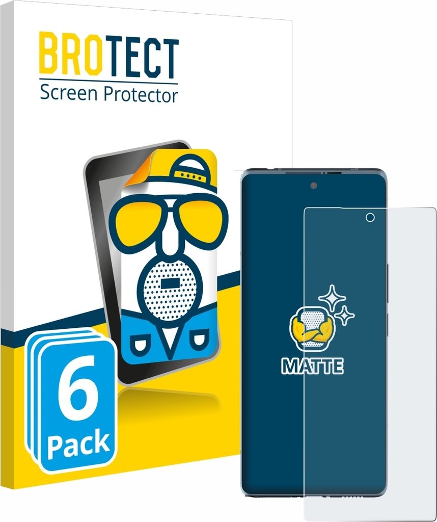 6x BROTECT Schutzfolie für HTC U24 Pro Displayschutz Displayschutzfolie Folie Matt Entspiegelungsfolie