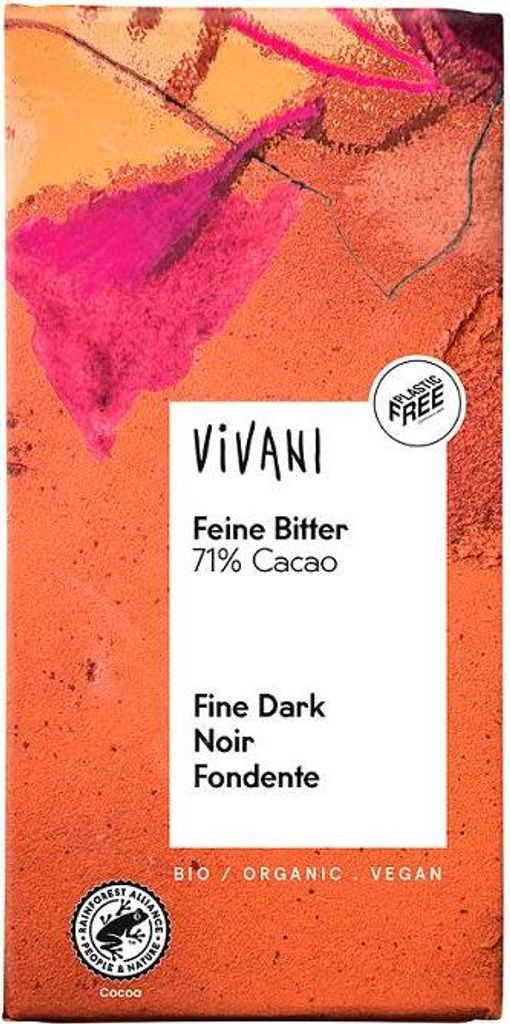 CZEKOLADA GORZKA 71 % BIO 80 g - VIVANI