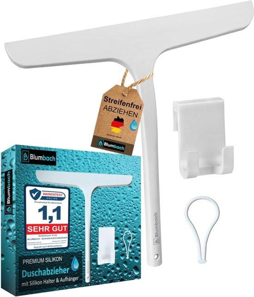 Silikon Dusche Wischer 28cm breit Weiss