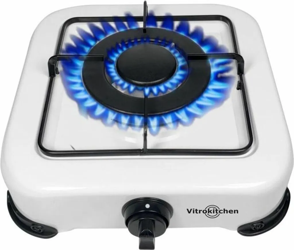 Plaque de Cuisson Gaz Pose Libre Vitrokitchen 152BB 1 Feu Blanc Large