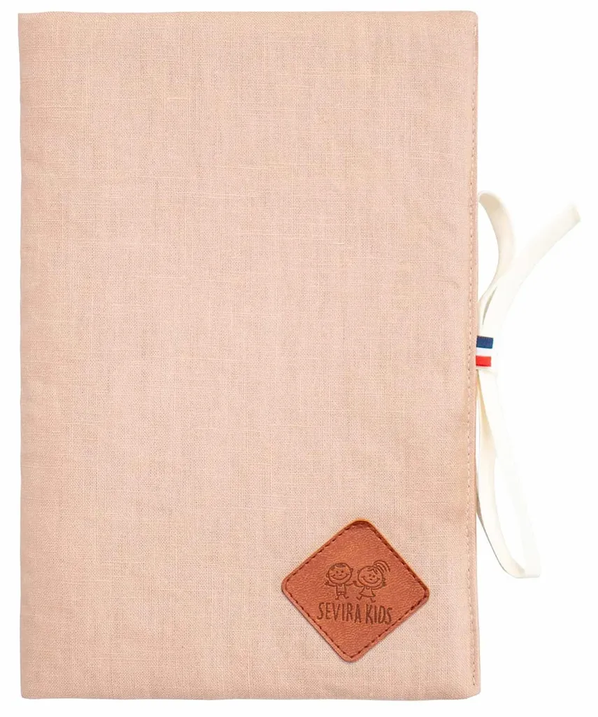 Cadeau de naissance : Protège carnet de santé lin Poisson Sevira Kids