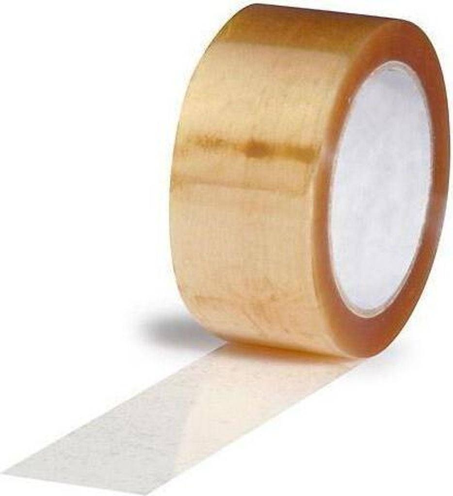 Klebeband Breite 50mm, Länge 66m, Stärke 60μ PP transparent Kautschuk-Kleber