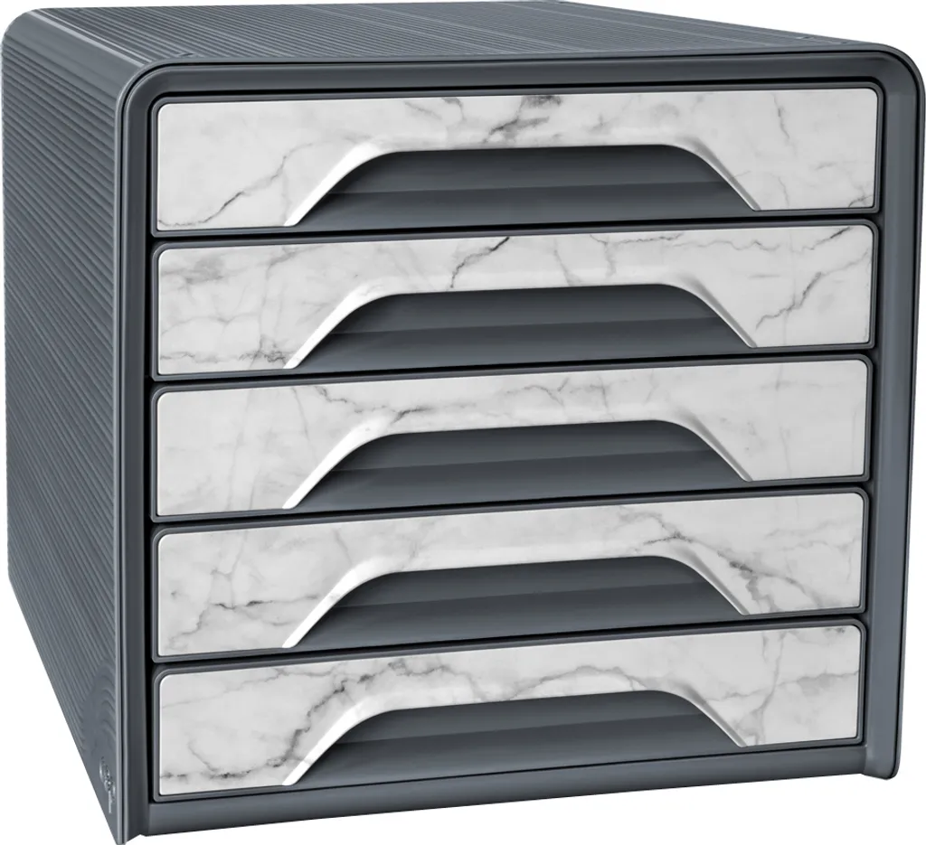Organisation Bureau CEP Mineral Marbre Gris - 5 Tiroirs 1071111611