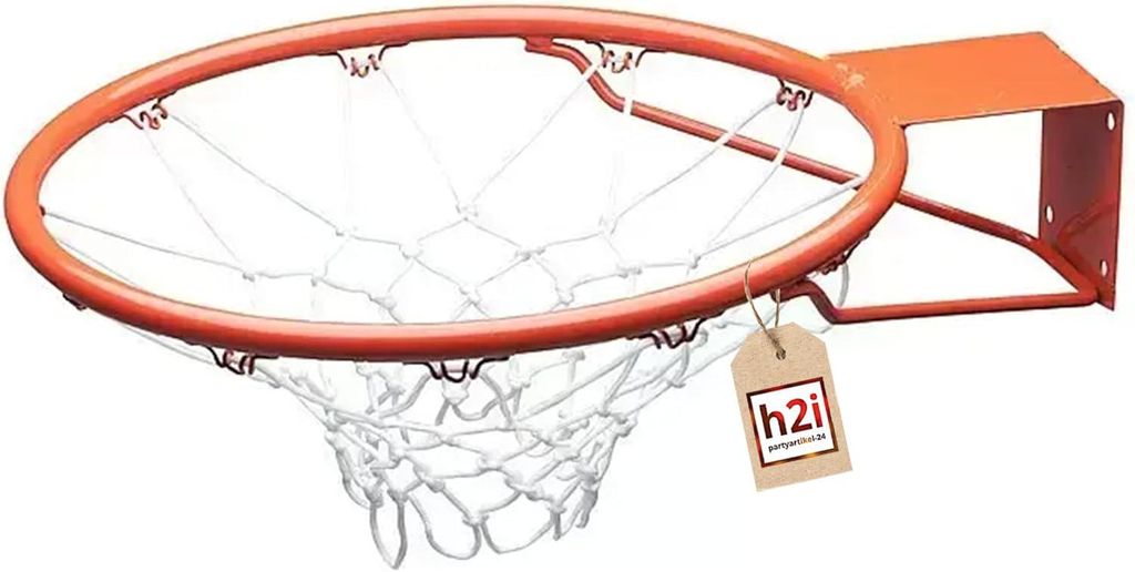Basketballkorb Ø 45 cm mit Wandhalterung & Basketballnetz | Basketball Ring für Indoor & Outdoor | wetterfest & robust | für Garten, Garage & Sp...