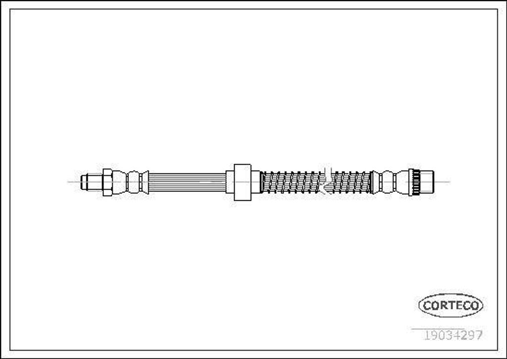 CORTECO 19034297 Bremsschlauch Vorne passend für PEUGEOT 1007 (KM) für CITROËN C3 I Schrägheck (FC, FN)
