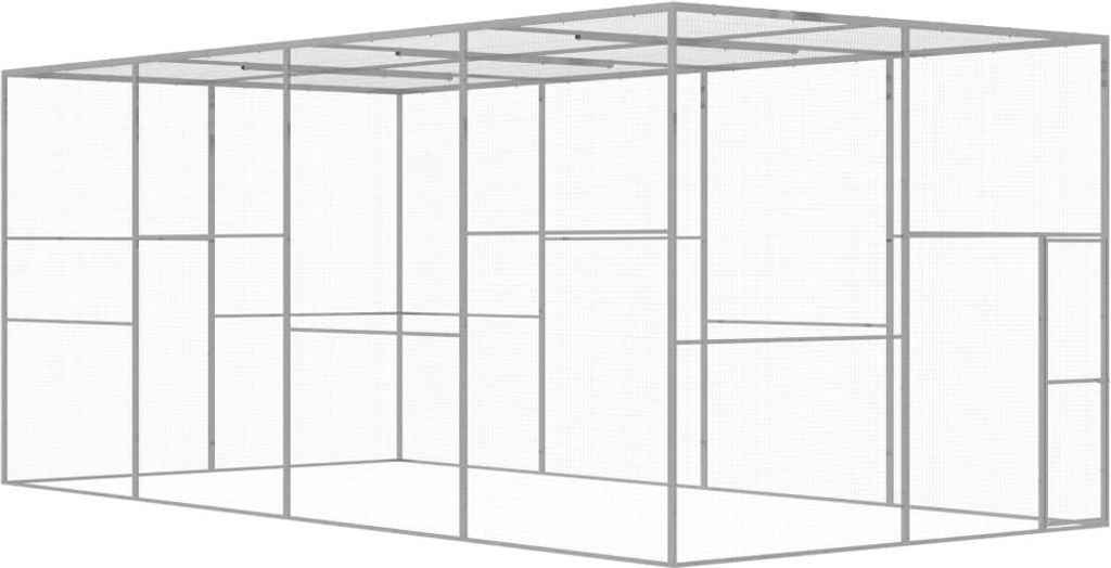 Katzenkäfig 6x3x2,5 m Verzinkter Stahl