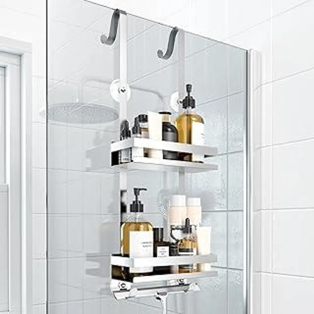 Scaffale Doccia Argento per Benessere Bagno - Organizer Sospeso
