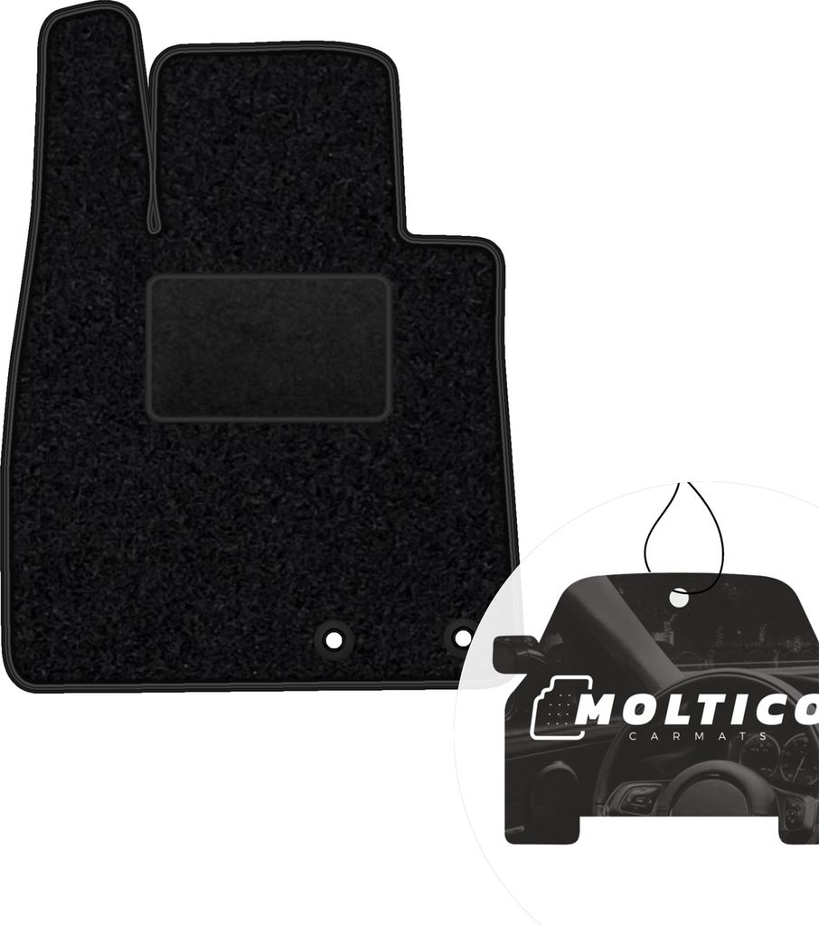 moto-MOLTICO Fahrer Fußmatte Auto Velours Fahrerseite Autoteppiche Schwarz Fahrermatte 1-teilig passend für Nissan Note II 2012-2016