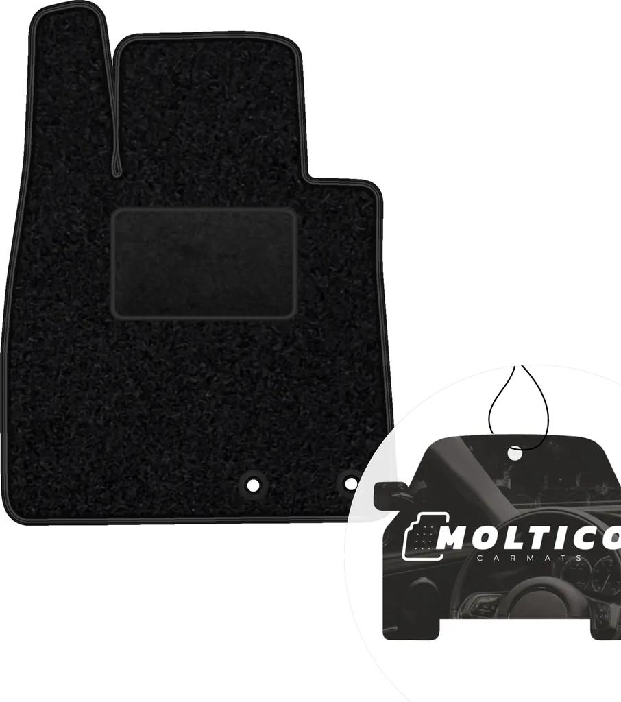 moto-MOLTICO tappetino conducente auto velours lato conducente tappetini auto nero tappetino conducente 1 pezzo adatto per Nissan Note II 2012-2016