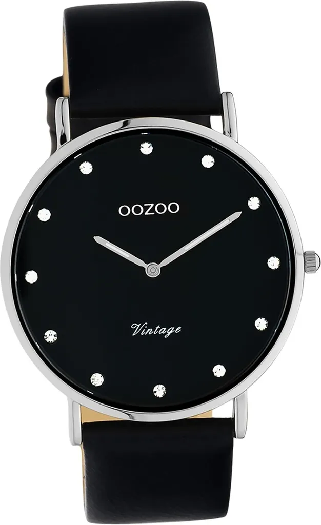 Montre-bracelet Homme Noire Oozoo Vintage Series C20247 Look Minimaliste