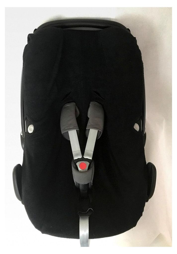 Sommerbezug Frottee für Maxi-cosi Rock, Pebble, Pebble Pro und Pebble Plus, 100% Baumwolle, schwarz