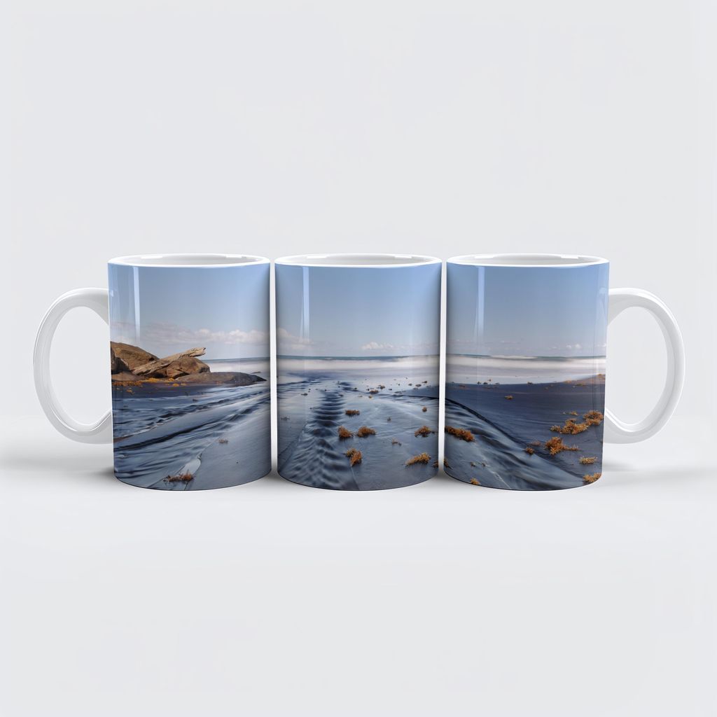 raxxa Premium-Tasse "Dunkler Strand mit Sandrippen"