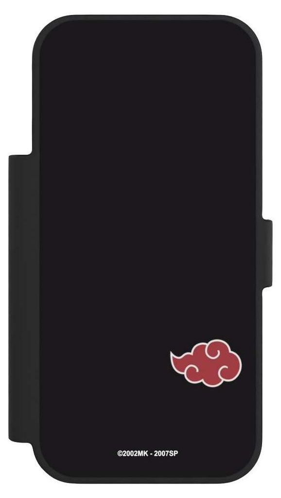 NIVOCASE Klapphülle für Apple iPhone 17 Pro Handyhülle aus Kunst Leder NIVOflip schwarz Naruto Shippuden Offizielles Lizenzprodukt Akatsuki