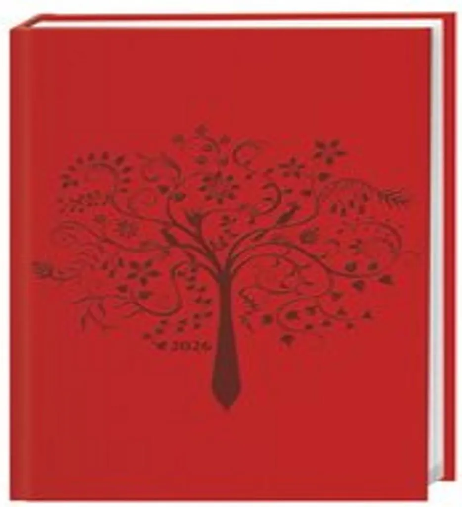 Agenda Annuel 2026 Format A5 Rouge Gaufré - Carnet de Bord Professionnel