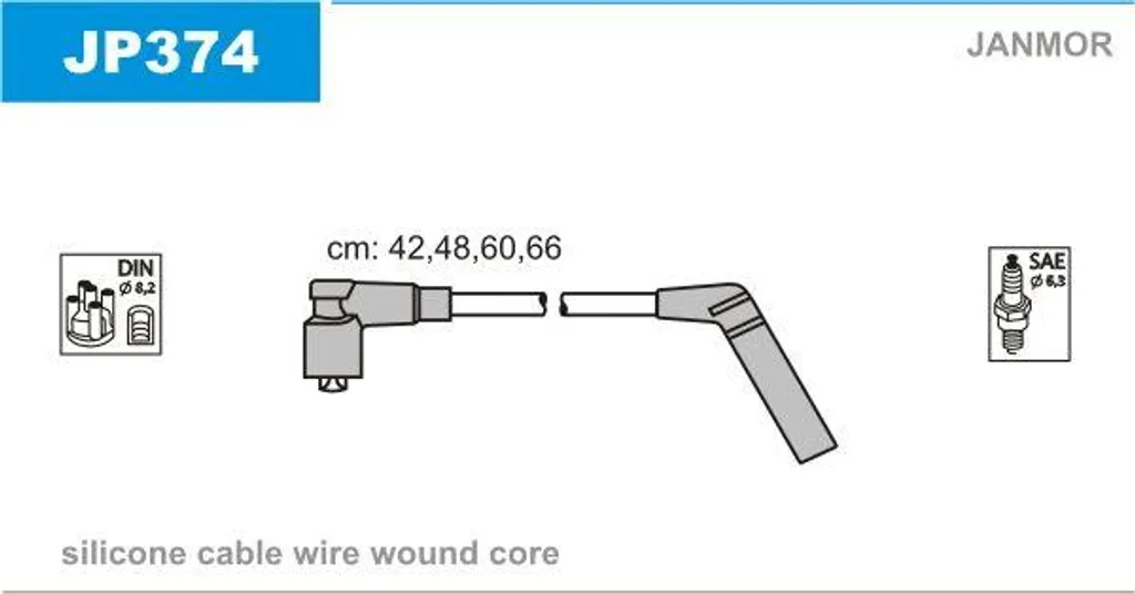 Set Cavi Accensione JANMOR JP374 per Colt V 1300 16V | Qualità OE