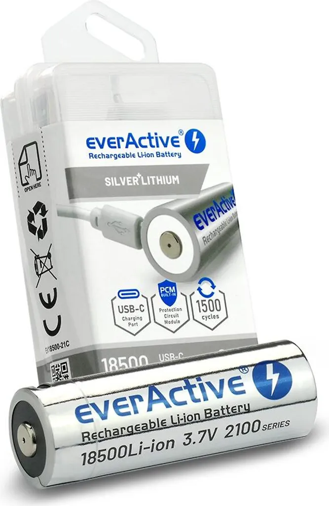 Batterie 18500 Rechargeable 2100 mAh pour Lampe Torche et Accessoires C