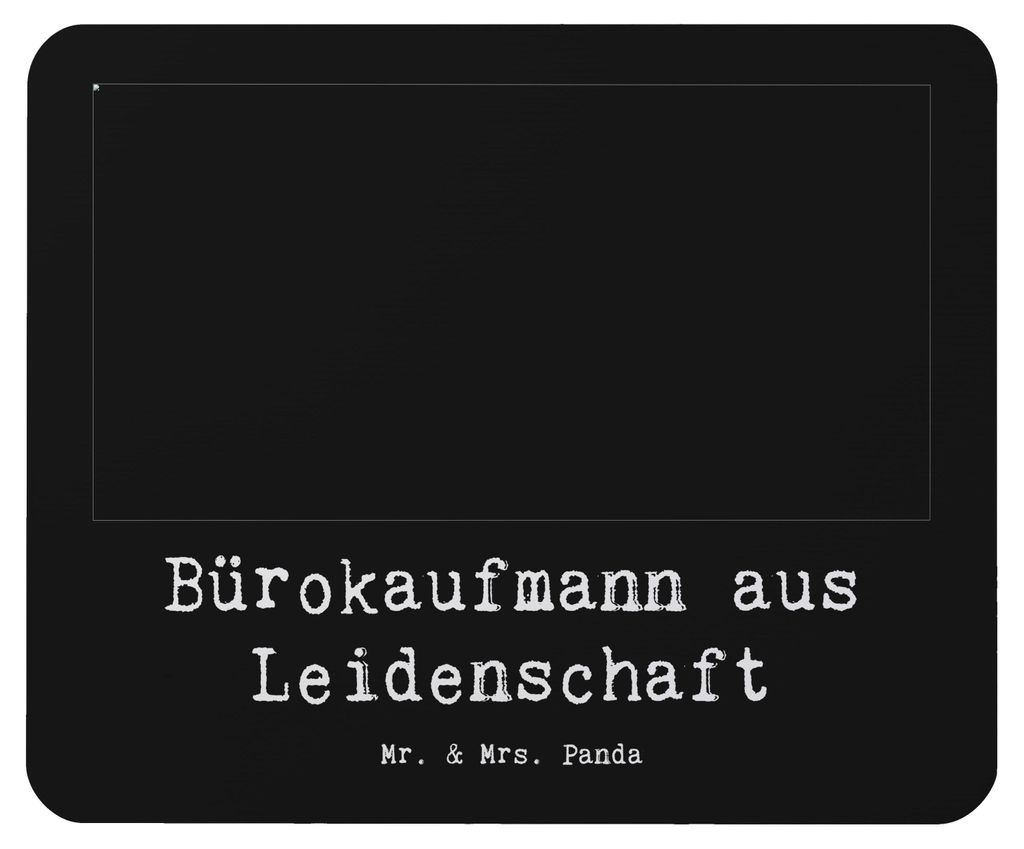 Mr. & Mrs. Panda Mouse Pad Bürokaufmann Leidenschaft - Schwarz - Geschenk, Mousepad, Beruf, Spruch, pc mausunterlage, Mauspad, Bürojob, Lustig, m...