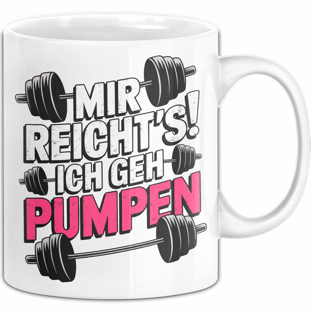 Gewichtheben Tasse Geschenk Ich gehe Gewichte heben Geschenkidee Lustig (Weiß)