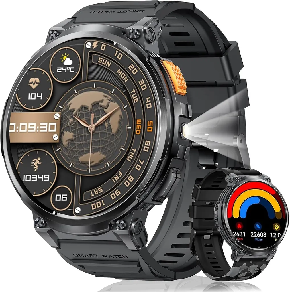 Smartwatch Fitness Uomo 120+ Sport - Cardiofrequenzimetro HD IP68