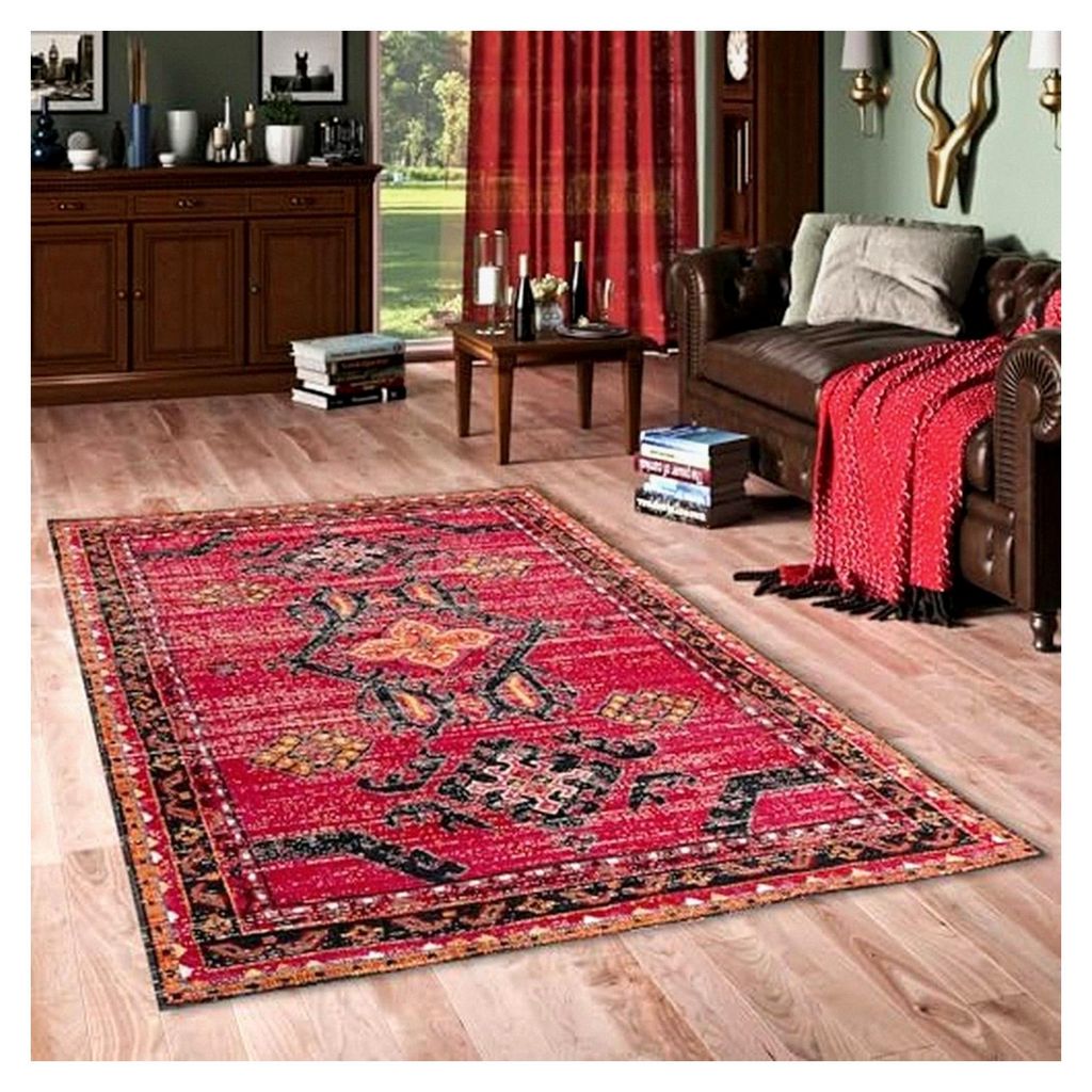 Teppich Vintage Zoe Orient Rot mit Bordüre in 5 Größen